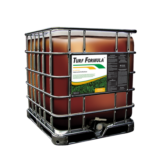 Turf Formula® is an exclusive prebiotic blend of amino acids, complex carbohydrates, vitamins, minerals, enzymes, stabilized liquid oxygen and growth supplements not found in traditional fertilizers