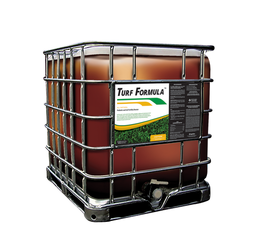 Turf Formula® is an exclusive prebiotic blend of amino acids, complex carbohydrates, vitamins, minerals, enzymes, stabilized liquid oxygen and growth supplements not found in traditional fertilizers