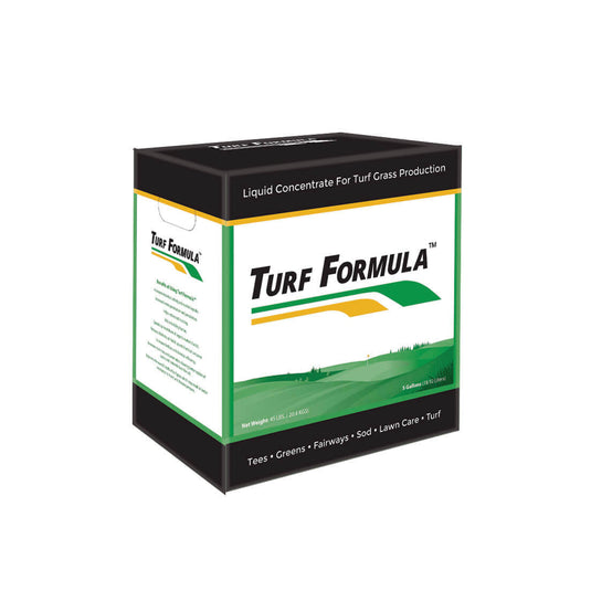 Turf Formula® is an exclusive prebiotic blend of amino acids, complex carbohydrates, vitamins, minerals, enzymes, stabilized liquid oxygen and growth supplements not found in traditional fertilizers
