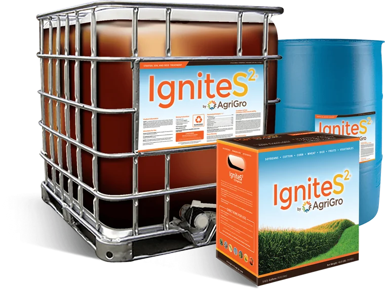 IgniteS2® packaging: 275-gallon tote and 55-gallon drum and case